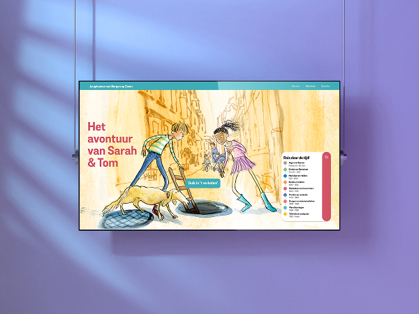 Website op groot scherm